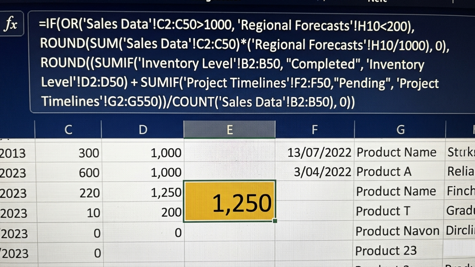 Excel manual reporting